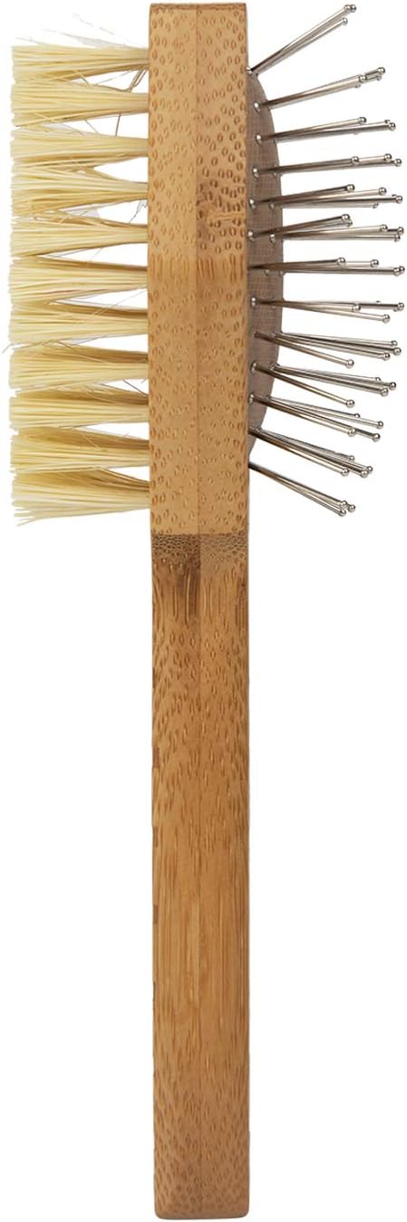 Burt's Bees for Dogs Double Sided Pin & Hemp Bristle Dog Brush