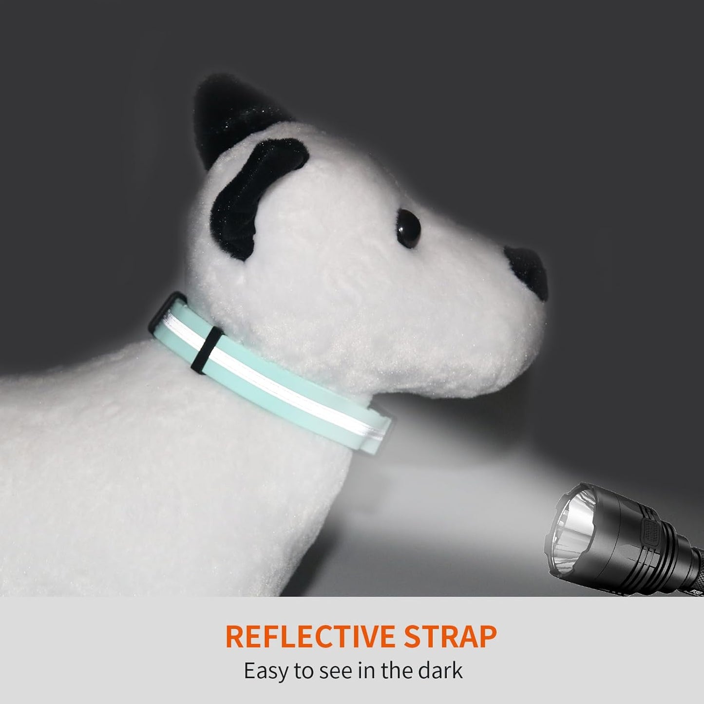 NIMBLE Dog Collar Waterproof Pet Collars Adjustable, Reflective, Durable Flex Poly Coated Nylon Basic Dog Collars 9 Colors in Size S/M/L (Light Blue, Medium (11.81”-18.5”inches))