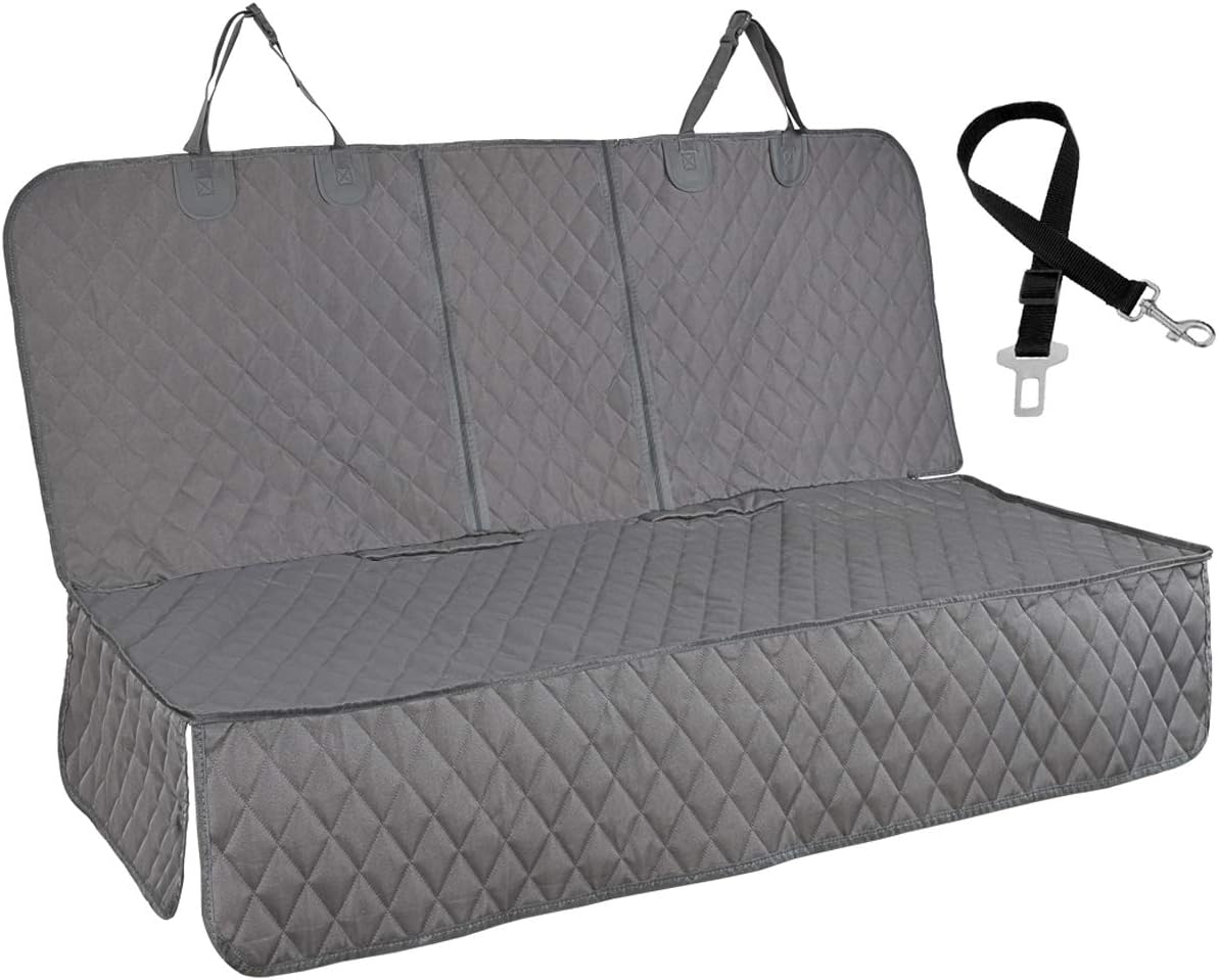 Honest Bench Dog Car Seat Covers with Side Flap,Dog seat Cover for Cars, Trucks, and Suv's - Waterproof & Nonslip Pet Seat Cover for Backseat