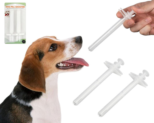 DS. DISTINCTIVE STYLE Dog Pill Shooter 2 Pieces Pet Piller Pill Dispenser for Large Dogs Handy Pill Gun for Medium to Large Breed Up to 45 Pounds