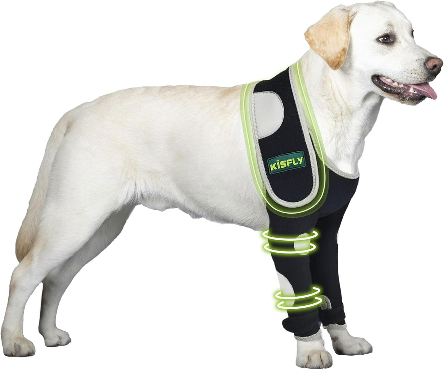 Dog Elbow Sleeve Prevents Elbow Hygroma, Elbow Calluses, Pressure Sores, Elbow Injuries, Shoulder Dislocations and Licking Wounds, With Reflective Material Makes Night Activities Safer- Both Legs S1