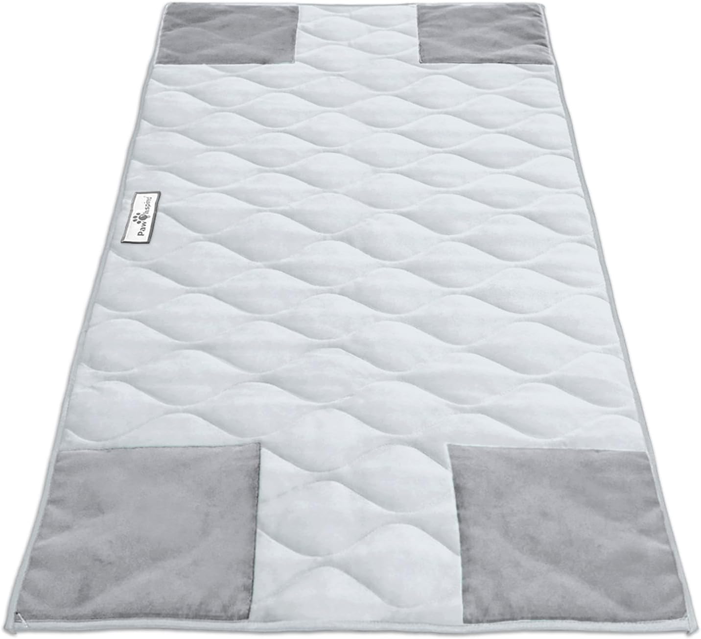 Paw Inspired PopCorner Guinea Pig Cage Liners | Washable Fleece Bedding or Pet Bed Mat for Small Animals | Super Absorbent Pee Pad with Reinforced Corners and Waterproof Bottom (Midwest, Light Gray)