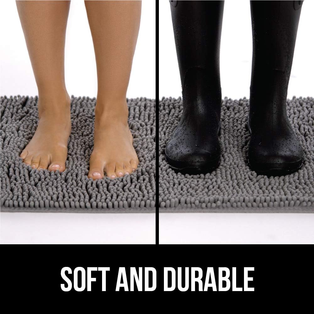 GORILLA GRIP Dog Doormat, Absorbent Doormats for Muddy Dogs Paws, Machine Washable Soakstopper Rugs, Cleaner Floors, US Designed Pet Bed Door Mat, Indoor Entrance Pets Rug, Mats 24x17 Beige Ivory