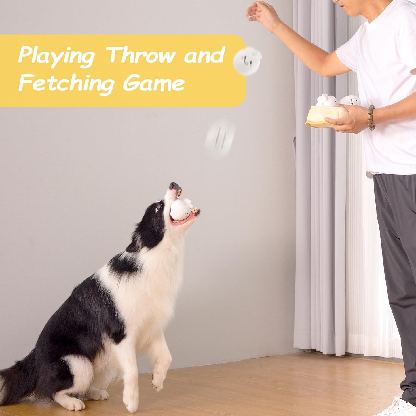 Dog Squeaky Toys, 5-Pack Interactive Dogs Toy, Stuffed Dog Chew Toys, Durable Plush Toy for Puppy, Small, Middle, Large Dogs