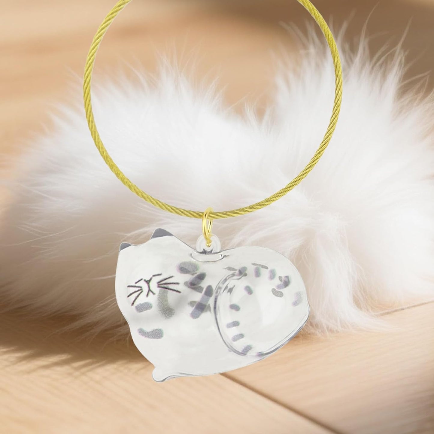 Cat Hair Keychain, 2Pcs Cat Hair Storage Bottle，Pet Fur Keepsake,Pet Hair Storage/Memorial Keychain,Cute Pet Memorial Gifts,[B Model]