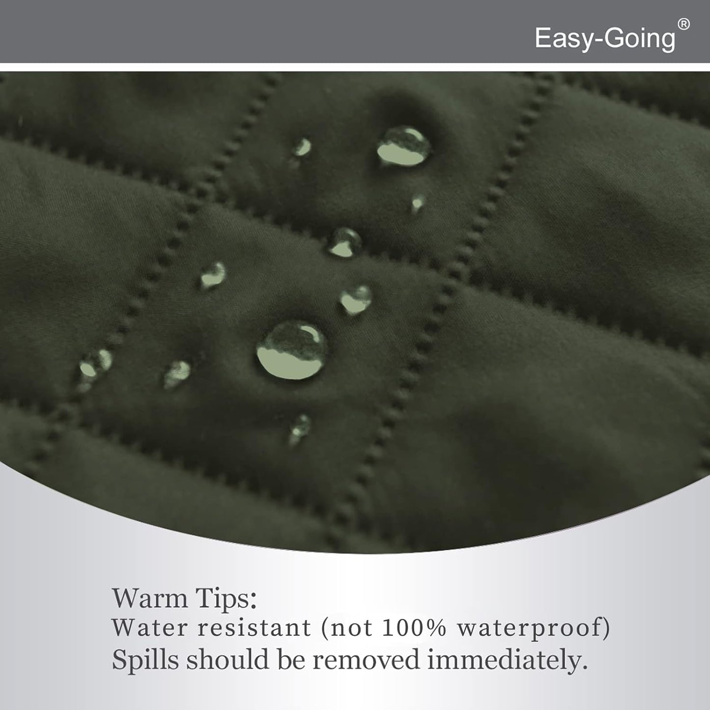 Easy-Going Recliner Chair Slipcover Reversible Sofa Cover Water Resistant Couch Cover Furniture Protector with Elastic Straps for Pets Dog (Recliner 22 inch, Army Green/Beige)