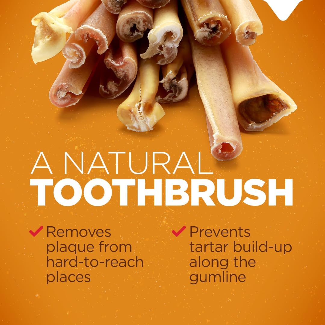 Natural Farm Bully Cheek Stick, 10-12 Inch (6-Pack)- Best Bully Stick Alternative, 100% Natural Beef Cheeks for Dogs- High Protein, Cleans Teeth Treats, Long Lasting Beef Chews for All Dog Sizes