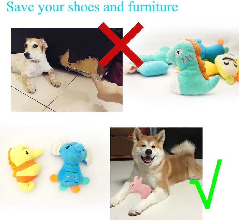 Pack of 26 Soft Small Medium Dog Squeaky Toys,Cute Puppy Favorite Comfortable Squeakers Toy,Multicolored for Puppy