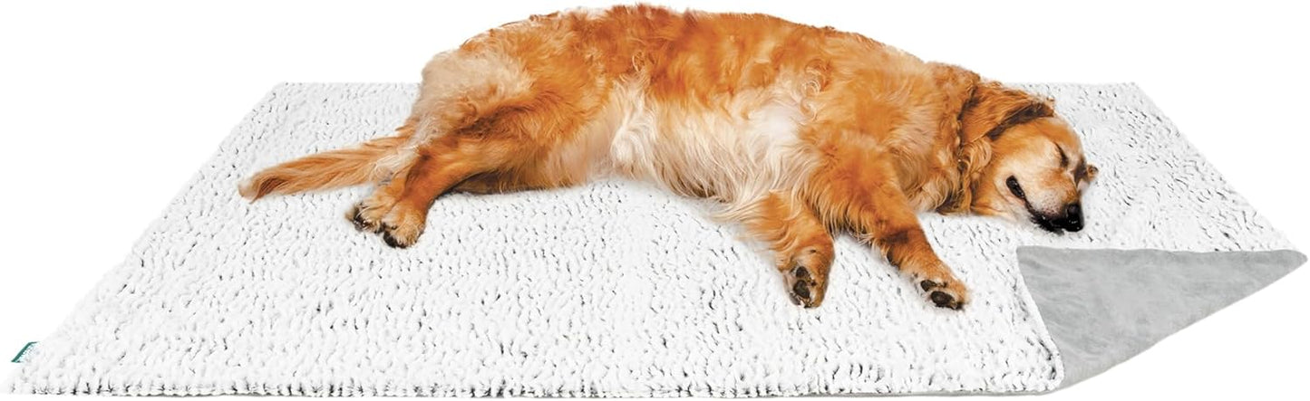 Furhaven Waterproof Dog Blanket – Birch Faux Fur & Suede Calming Throw for Pets, Washable – Gray, XL