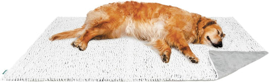 Furhaven Waterproof Dog Blanket – Birch Faux Fur & Suede Calming Throw for Pets, Washable – Gray, XL