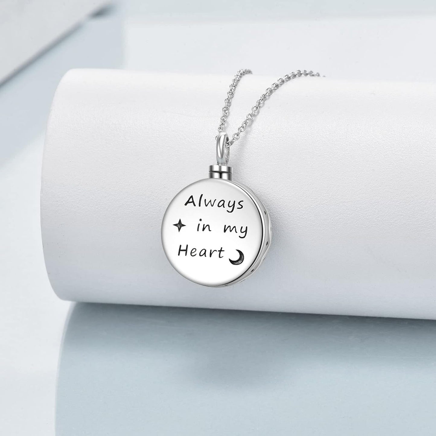 WINNICACA Urn Necklace for Ashes Sterling Silver Abalone Shell Cremation Jewelry for Ashes Jewelry Gifts for Nature Lovers Keepsake Memorial Jewelry for Women