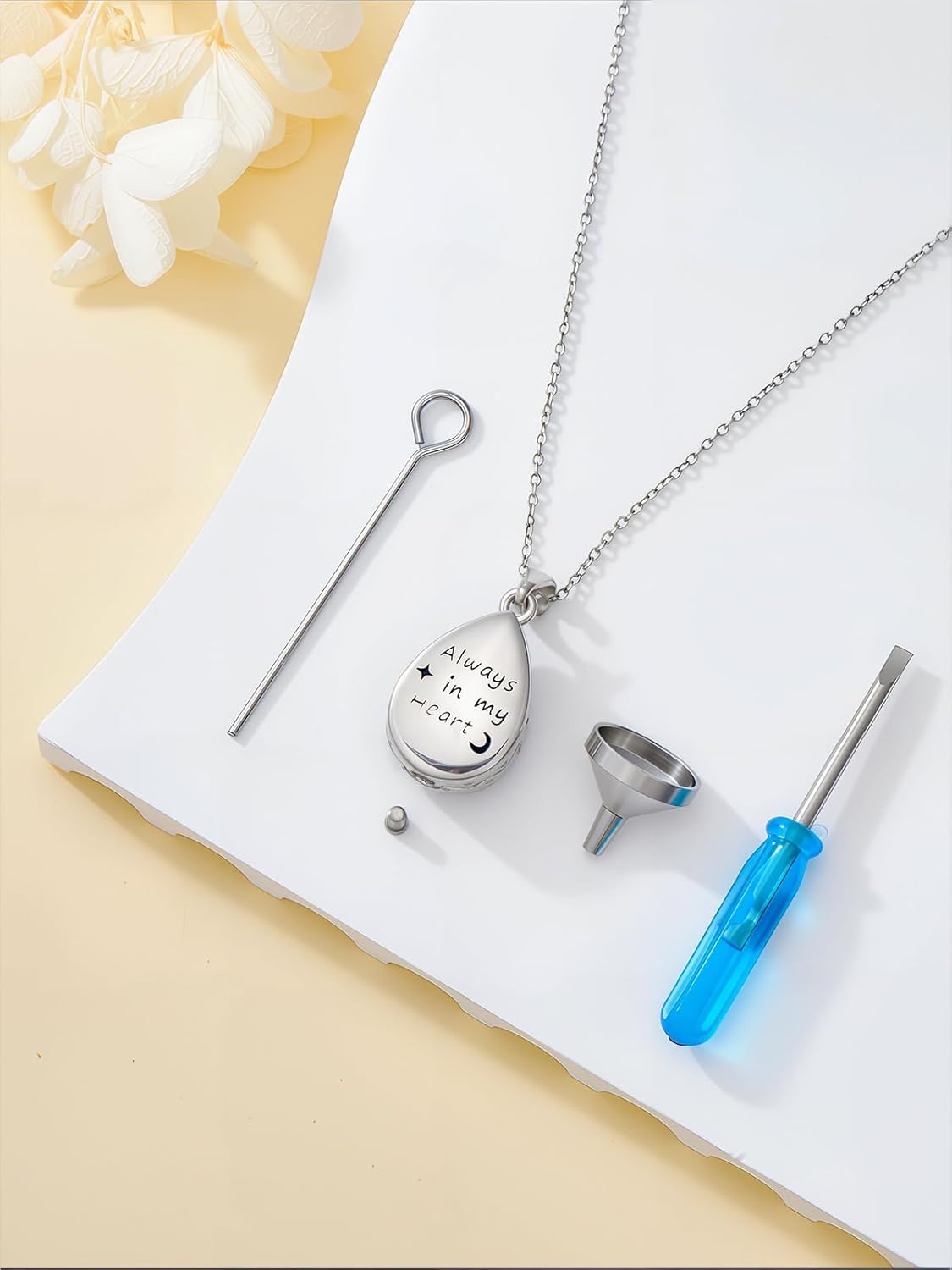 WINNICACA Urn Necklace for Ashes Sterling Silver Abalone Shell Cremation Jewelry for Ashes Jewelry Gifts for Nature Lovers Keepsake Memorial Jewelry for Women