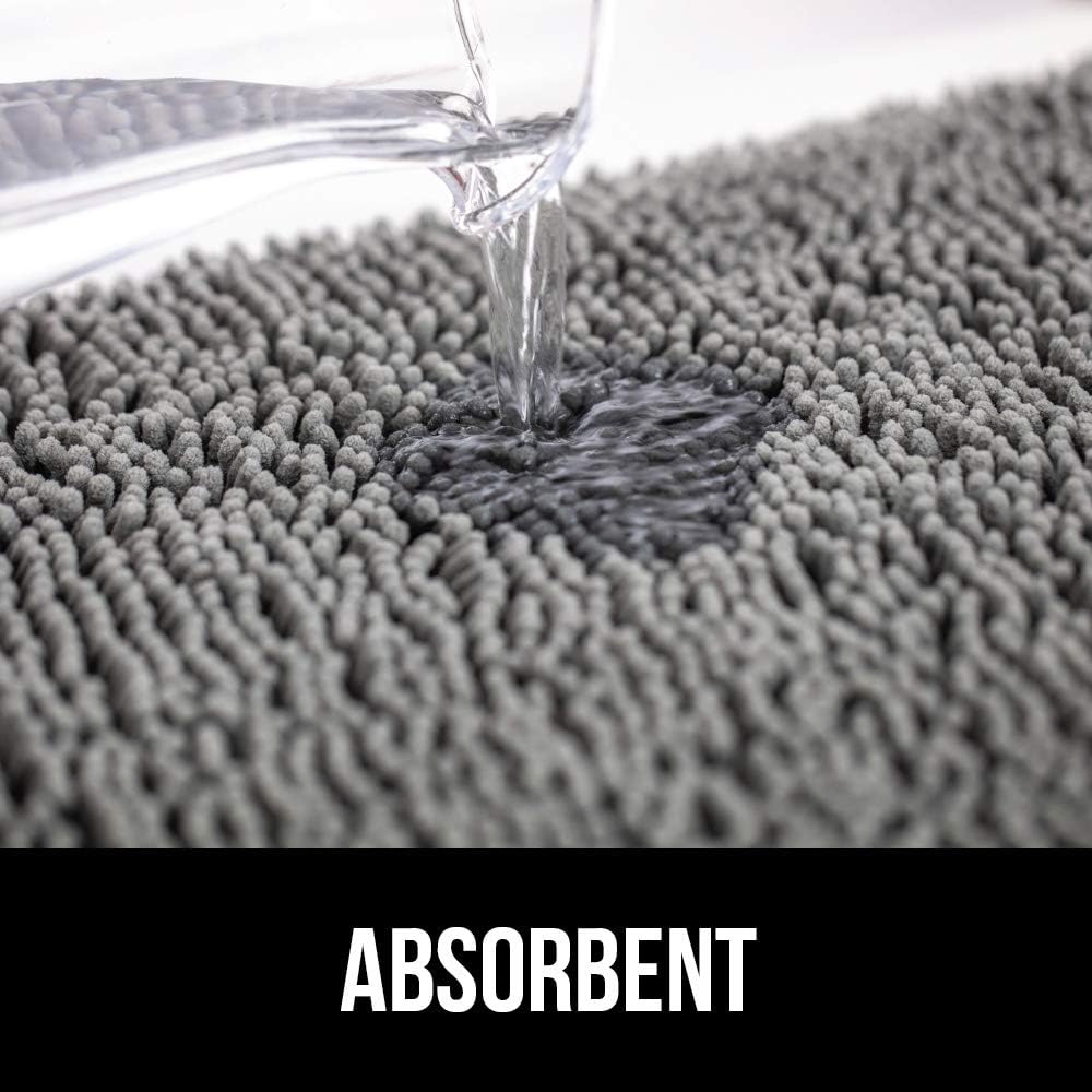 GORILLA GRIP Dog Doormat, Absorbent Doormats for Muddy Dogs Paws, Machine Washable Soakstopper Rugs, Cleaner Floors, US Designed Pet Bed Door Mat, Indoor Entrance Pets Rug, Mats 24x17 Beige Ivory