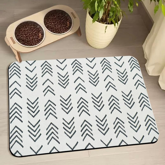 Dog Food Mats for Floors Waterproof, Dog Cat Water Bowl Mats Pet Feeding Absorbent Mat Dog Cat Pet Placemats for Food and Water 12 * 20 inch