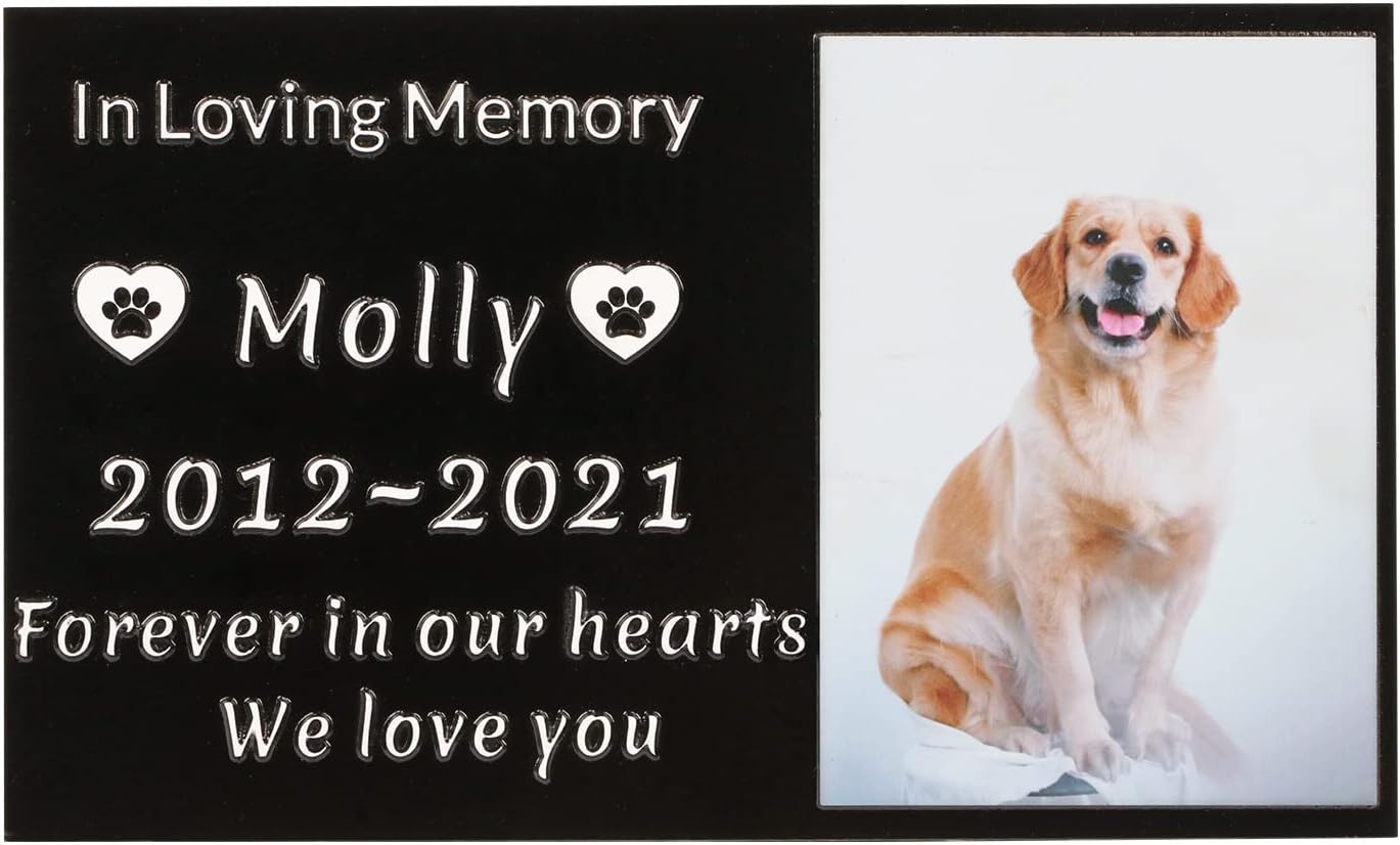 Pet Memorial Stone Cat Dog Pet Memorial Personalized Pet Grave Markers Customized Pet Grave Markers with Pet Name are a Sympathy Gift for The Loss of a Pet (Acrylic)