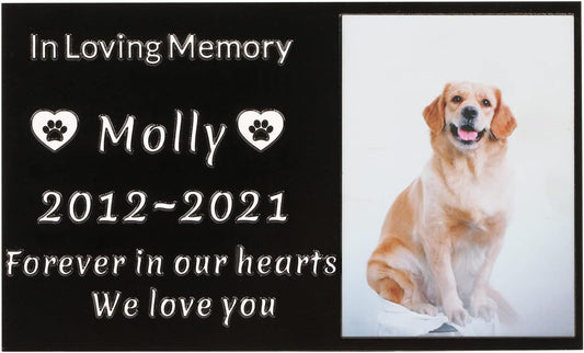 Pet Memorial Stone Cat Dog Pet Memorial Personalized Pet Grave Markers Customized Pet Grave Markers with Pet Name are a Sympathy Gift for The Loss of a Pet (Acrylic)