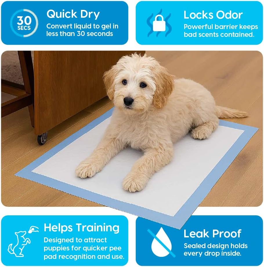 Animal Planet PETS Puppy Pads - Large 22"x22" – 50 Count | Pee Pads for dogs - Leak-Proof and Fast-Absorbing Training Pads - Puppy essentials - wee wee pads for Dogs