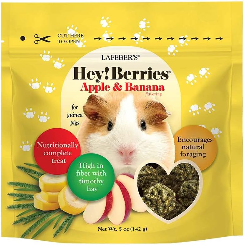 LAFEBER'S Hey!Berries for Guinea Pigs 5 oz (Natural Apple and Banana Flavoring)