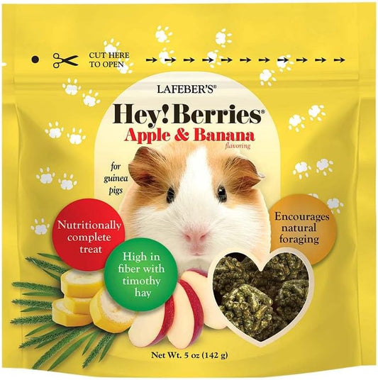 LAFEBER'S Hey!Berries for Guinea Pigs 5 oz (Natural Apple and Banana Flavoring)