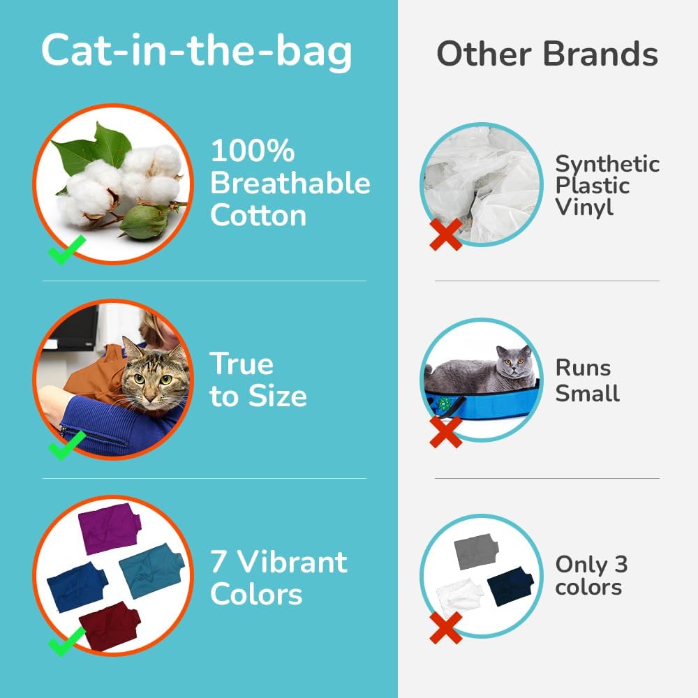 Cat-in-the-Bag Cozy Comfort Carrier - Extra Large Caramel Pet Carrier for Cat and Cat Restraint for Medication Administration, Nail Clipping, Travel, Vet Visits, and Dental Care