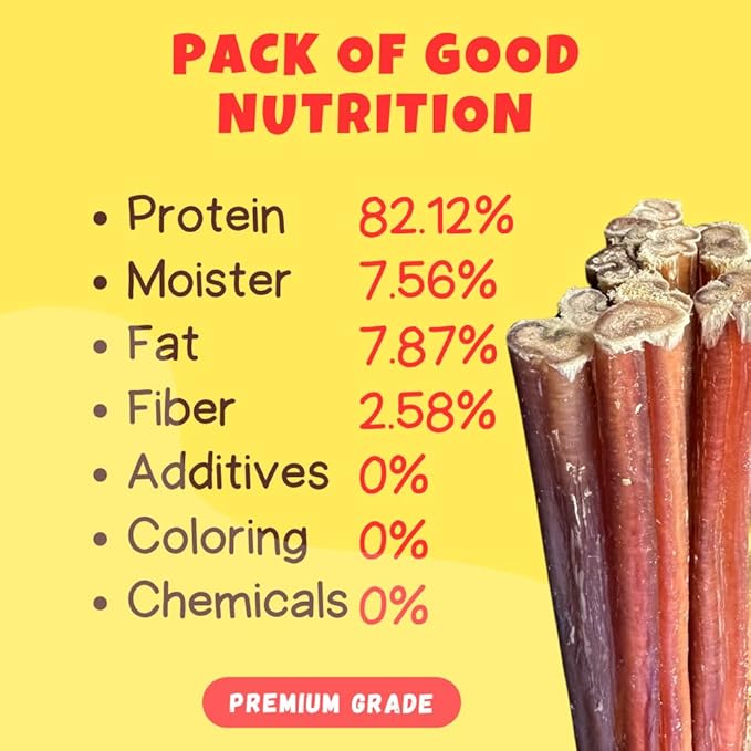 Woofley's 6 Inch Bully Sticks for Small Dogs - 100 Count - Safe, Easily Digestible Dog Chews