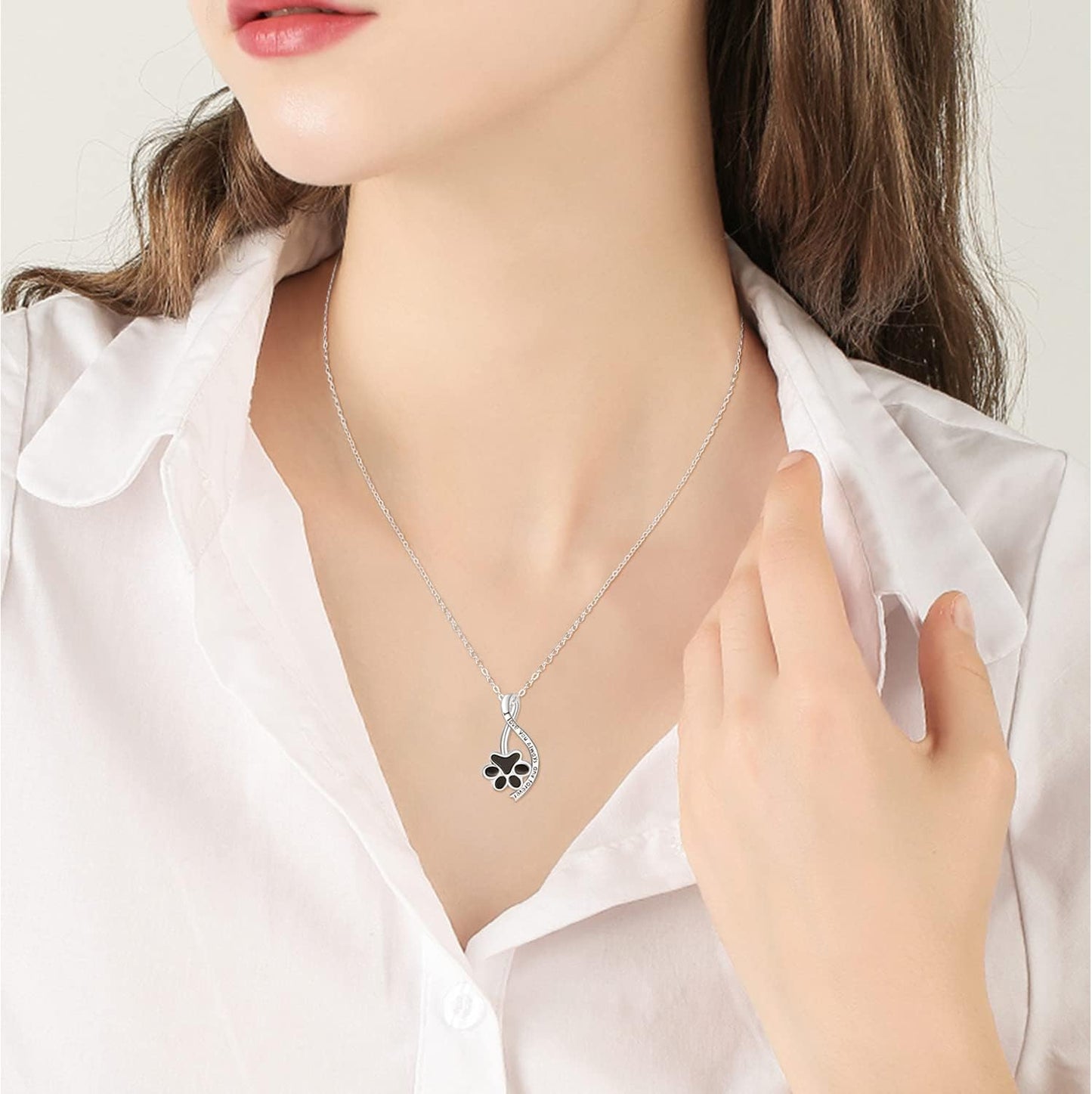 Dreamboat Urn Necklace for Dog Cat Ashes 925 Sterling Silver Pet Cremation Memorial Pendant Paw Print Ash Keepsake Jewelry for Women