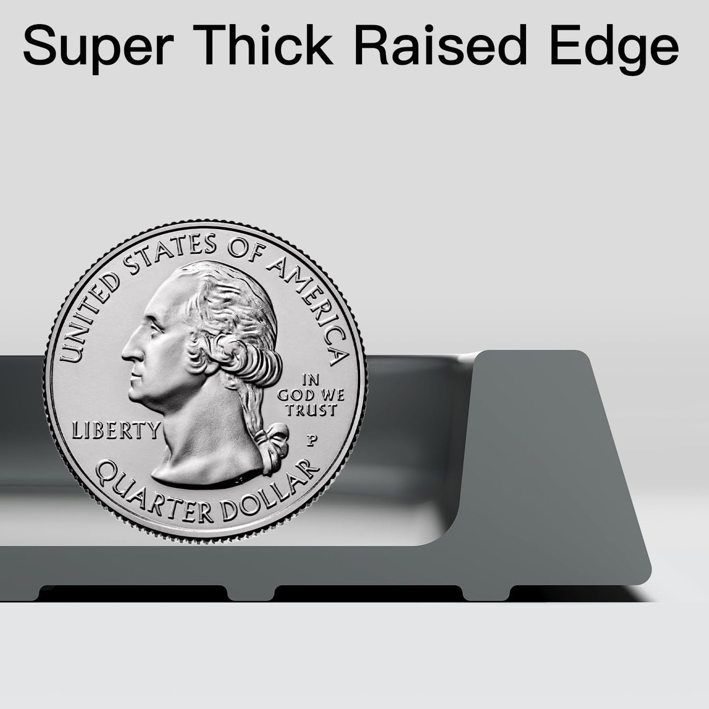 Pet Feeding Mat [Warped Resistant Raised Edge], Water-Proof Silicone Placement for Food Water Bowls, Anti-Slip Base Protect Floor, BPA-Free&Dishwasher-Safe [23.5x13.5inch Large, Gray]