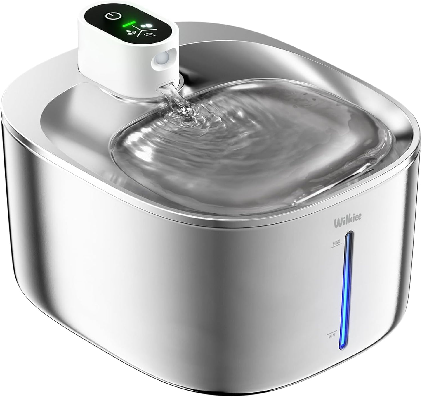 Cat Water Fountain Stainless Steel, 138fl.oz / 4.1L Wireless Cat Fountain, Pet Water Dispenser Cordless for Cats & Dogs Indoor