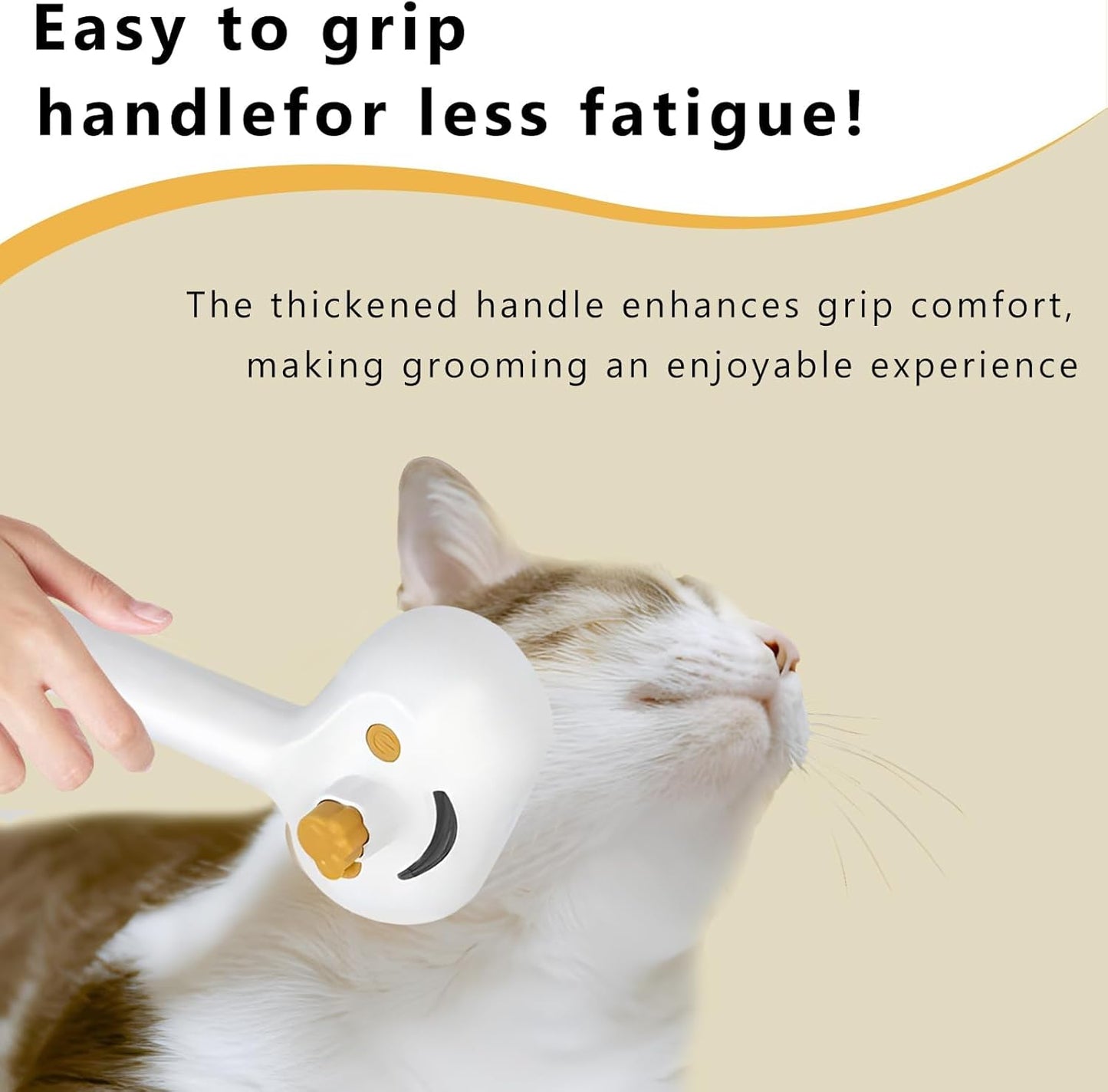 Pet Steam Brush for Dog & Cat – 3-in-1 Spray Hair Removal Comb – Steam Brush for Shedding & Grooming – Spritz Defur Comb – Includes Waterless Shampoo & Dental Wipes