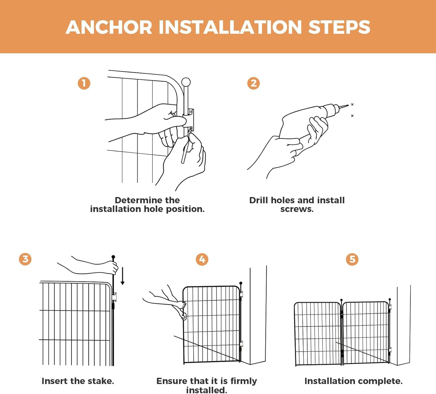 FXW Dog Gate Extra Wide Designed for Indoor Use, Adjustable Width Up to 111-inch Wide (32" H 4 Wire Panels for Small and Medium Dogs), White