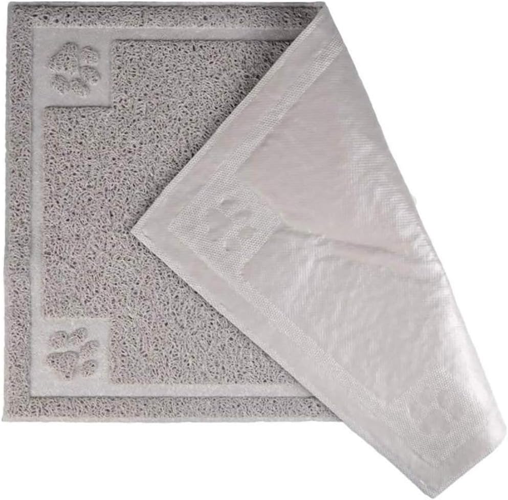 Darkyazi Pet Feeding Mat Large for Dogs and Cats,24"×36" Flexible and Easy to Clean Feeding Mat,Best for Non Slip Waterproof Feeding Mat (Gray Sand)