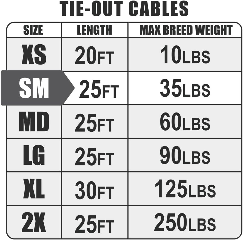 BV Dog Tie Out Cable 25 Feet - Heavy Duty Dog Lead Up to 35 Pounds - Reflective & Rust-Free with Quick Release Swivel Clips & 360° Rotating Clasp - Tangle-Free Dogs Runner for Yard (Yellow, Single)