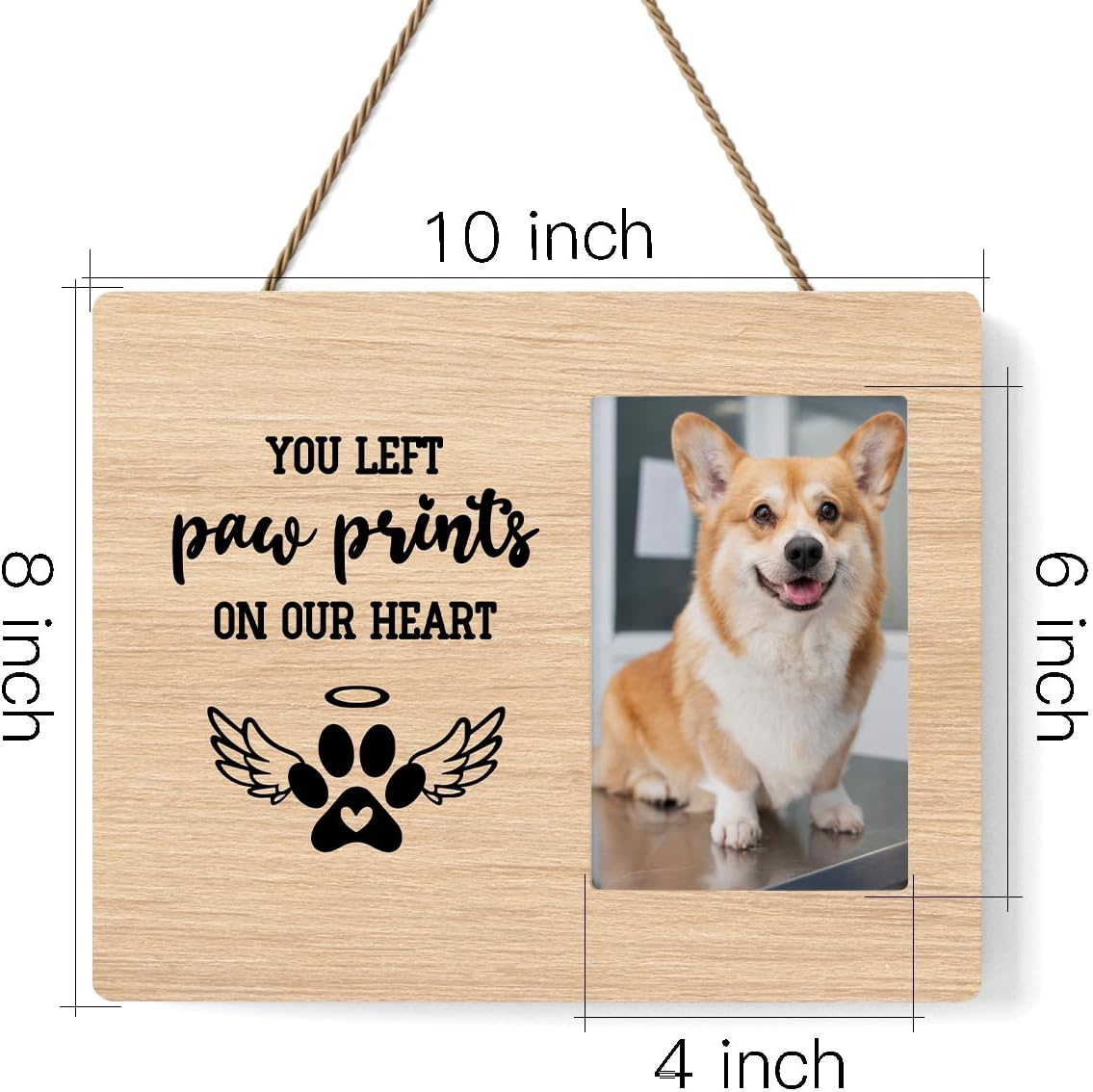 Pet Memorial Gifts for Dogs, Dog Memorial Gifts for Loss Of Cat, Pet Loss Sympathy Gift Picture Frame, Pet Loss Gifts, Pet Remembrance Gift Dog Cat Memorial Photo Frame for Desk Shelf Table Room Decor