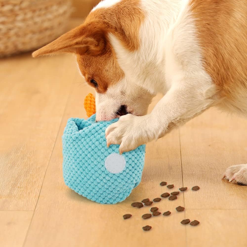 AWOOF Hermit Crab Shape Squeaky Dog Chew Toys - Interactive Snuffle Toys for Small & Medium Dogs, Release Stress & Train Natural Foraging Instincts