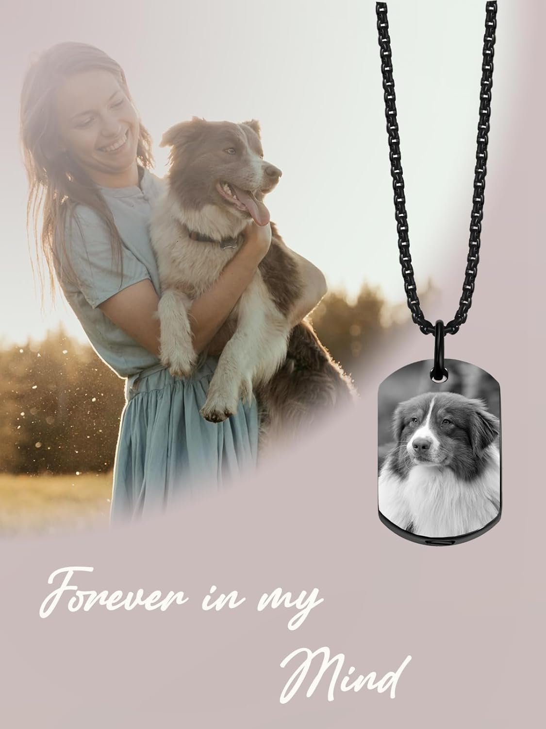 Personalized Master Custom Paw Print Urn Necklace for Ashes Dog Cat Pet Memorial Gift Dog Tag Pendant Keepsake Cremation Jewelry Engraved Name Text