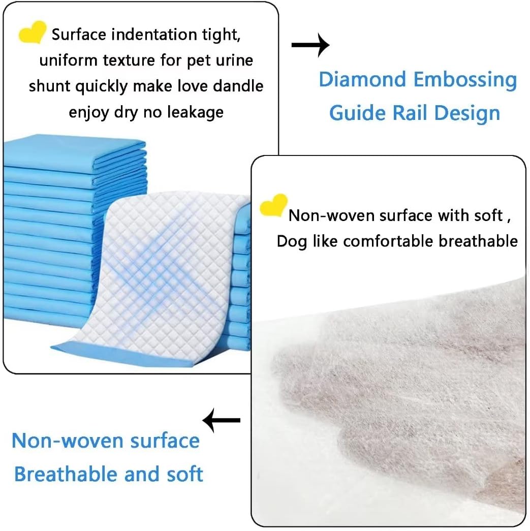 Extra Large Puppy Pads,36"x36" Pee Pads for Dogs,60 Count Training Dog Pee Pads Absorbent & Leak-Proof &Quick Dry,Disposable Pet Potty Pads for House Training Dogs Cats, Rabbits.