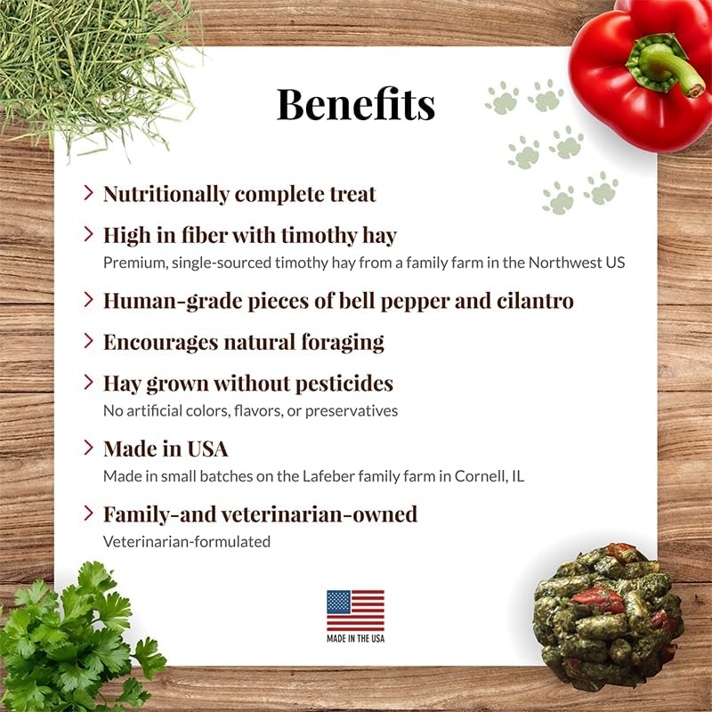 LAFEBER'S Hey!Berries for Guinea Pigs 5 oz (Bell Pepper and Cilantro)