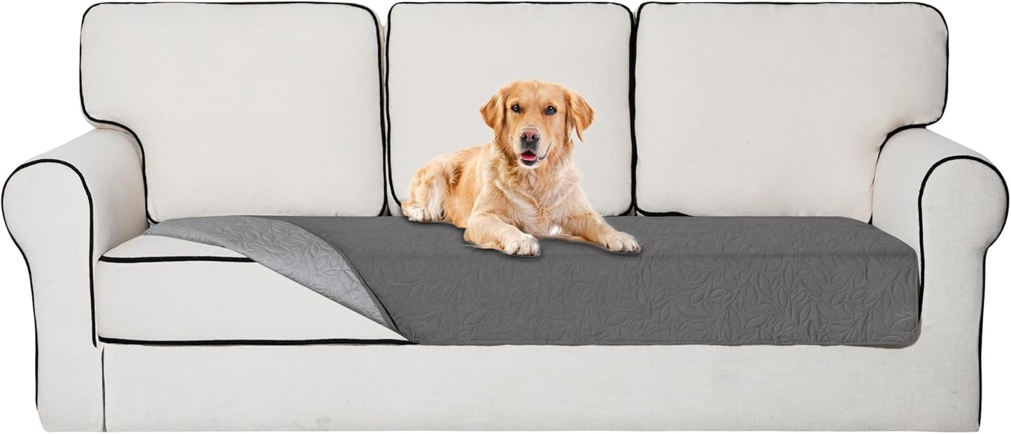 Easy-Going Waterproof Dog Bed Cover Reversible Leak Proof Pet Blanket Replacement Mat for Furniture Washable Couch Cover Sofa Cover for Dogs Cat(30x70 Inch, Gray/Light Gray)