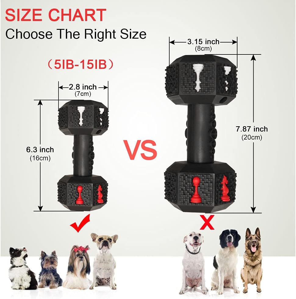 Dog Chew Toys for Aggressive Chewers,Food Grade Non-Toxic Dental Pet Toy,Tough Durable Indestructible Dog Toys for Small Medium Dogs.Black（8IB-15IB）