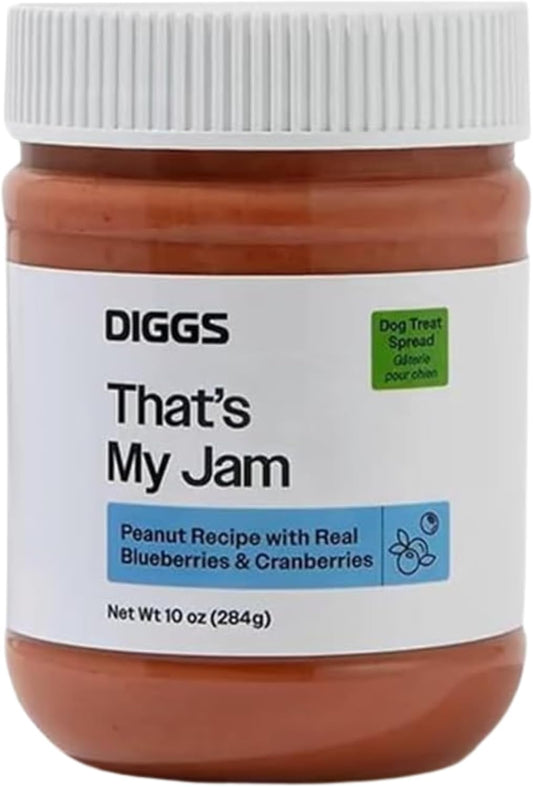 Diggs Spreadable Dog Treat - All Natural Plant Based Treat for Dogs - Ideal Food Topper or Filling for Groov Pet Crate Licking Toy (That's My Jam)