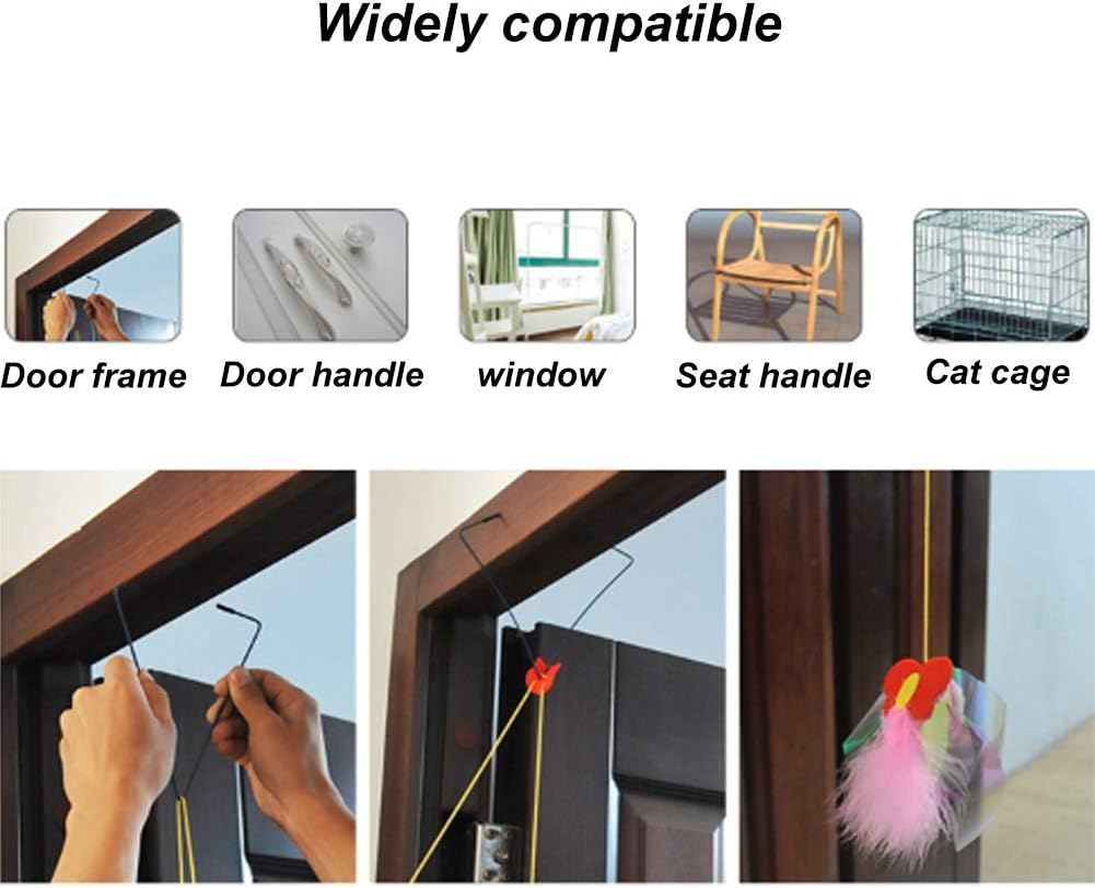 ISMARTEN Dragonfly Cat Toy - A-Door-Able Teaser & Exerciser for Cats & Kittens, Hanging from Door, Window, Cage