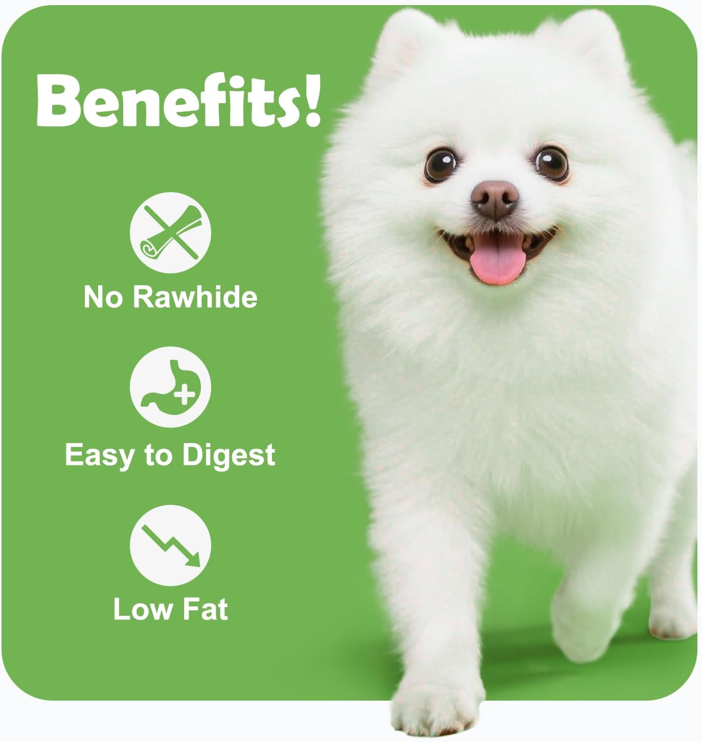 MON2SUN Dog Treats 5 Inch Chicken Kabobs Treats, Rawhide-Free, Easy to Digest, Low Fat for Small Dogs, 21.2 oz (20 Count)