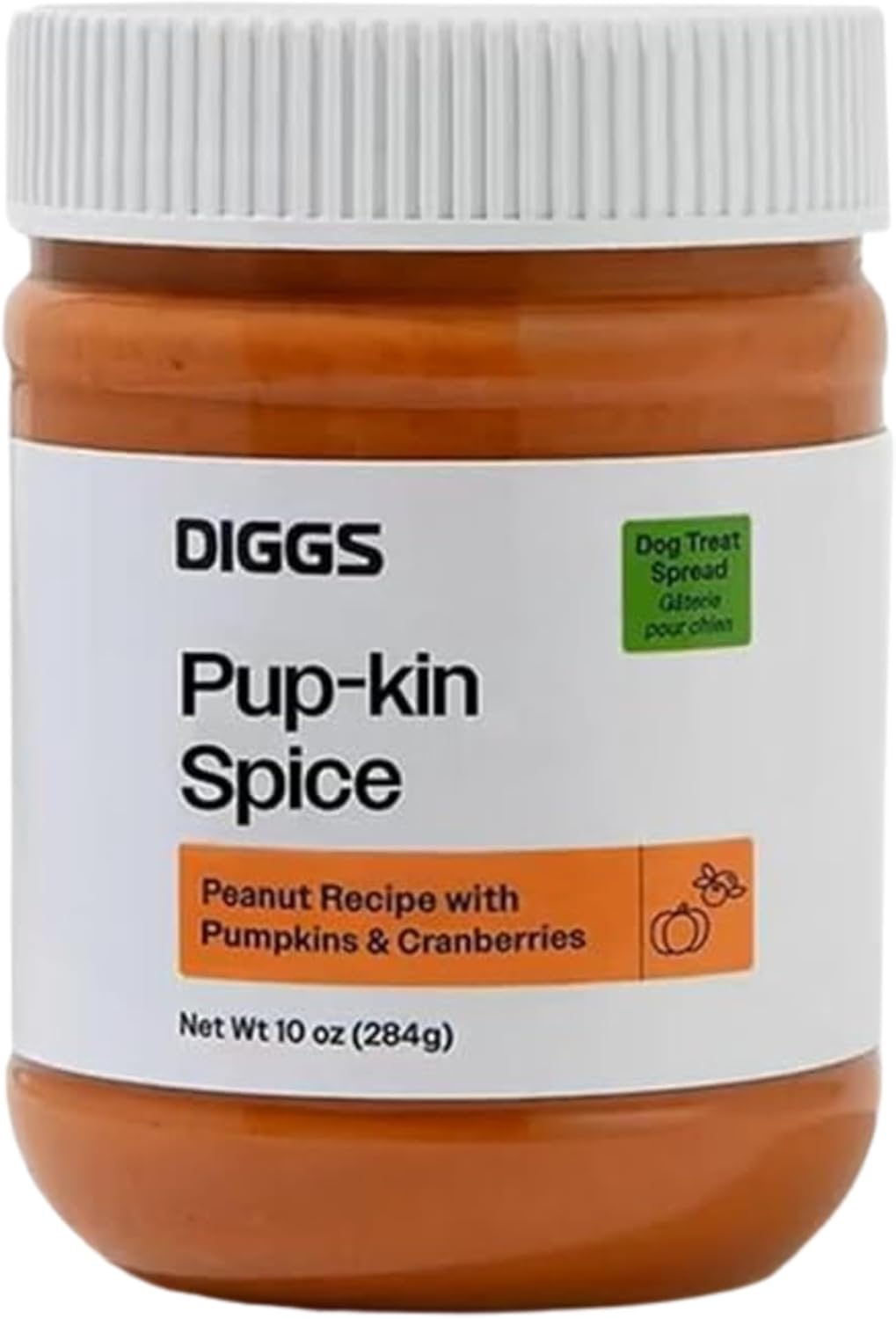 Diggs Spreadable Dog Treat - All Natural Plant Based Treat for Dogs - Ideal Food Topper or Filling for Groov Pet Crate Licking Toy (Pup'kin Spice)