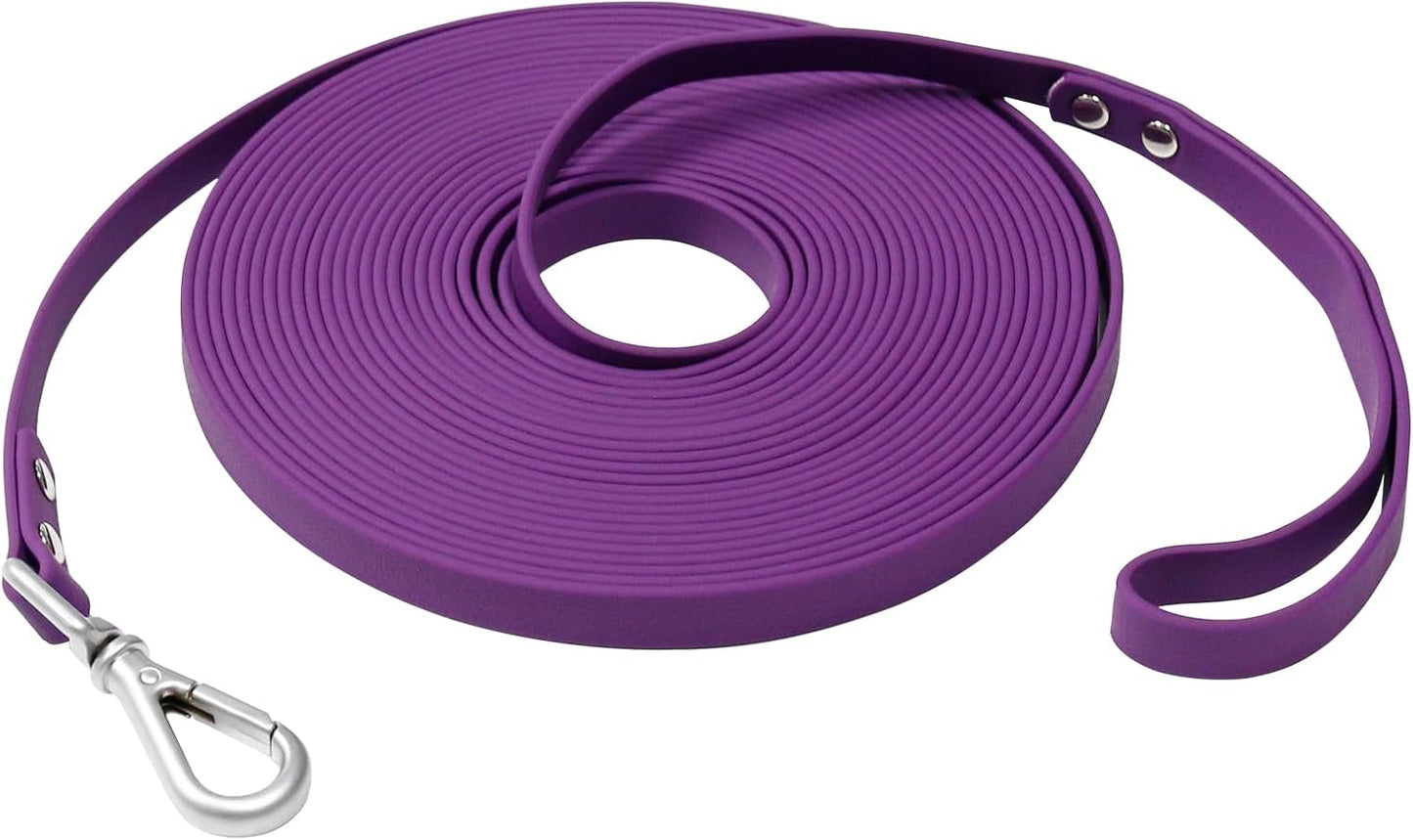 Long Dog Leash Waterproof Recall Training Lead Outdoor Long Line Great for Training, Beach, Play, Camping, or Backyard