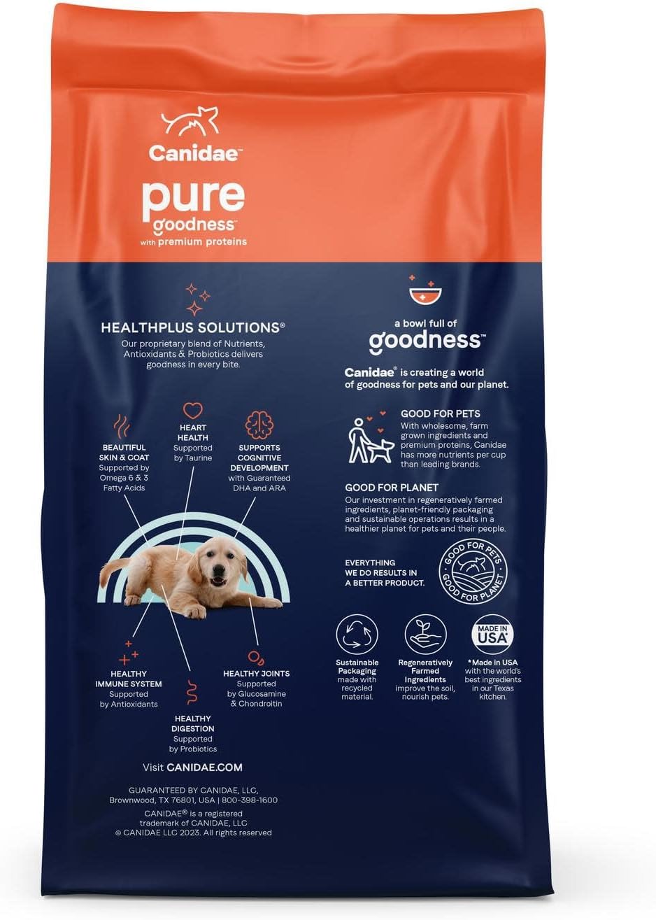Canidae Pure Grain Free Dry Puppy Food, Real Salmon & Sweet Potato, 4 lbs.