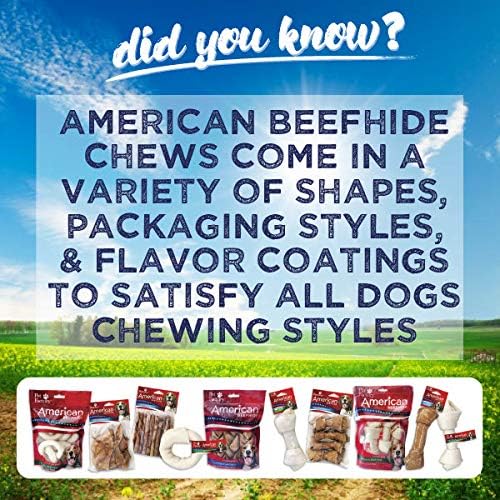 Pet Factory American Beefhide 3" Donuts Dog Chew Treats - Chicken Flavor, 8 Count/1 Pack