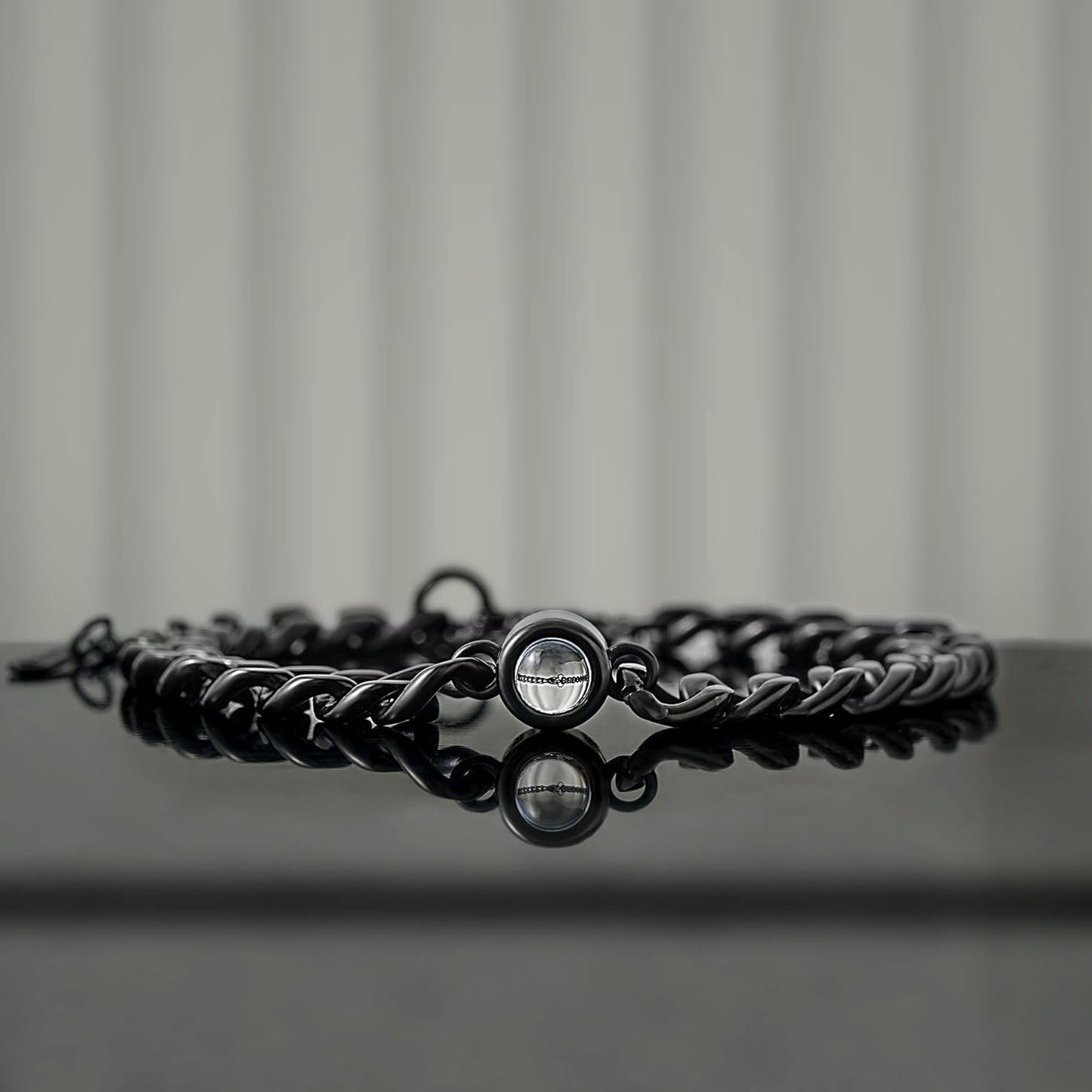 EMIRISTIC Custom Photo Bracelet - Personalized Picture Natural Stone Cuban Chain Bracelet - Any Special Day Gifts