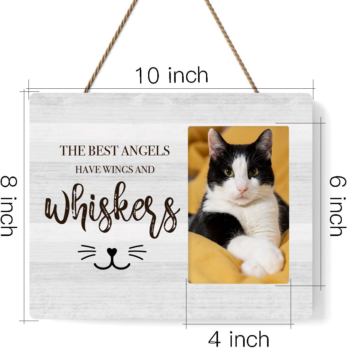 IAXIC Sympathy Memorial Photo Frame - Cat Loss Gifts to Honor & Remember, Grief Gifts for Women, Wall & Tabletop Decorations