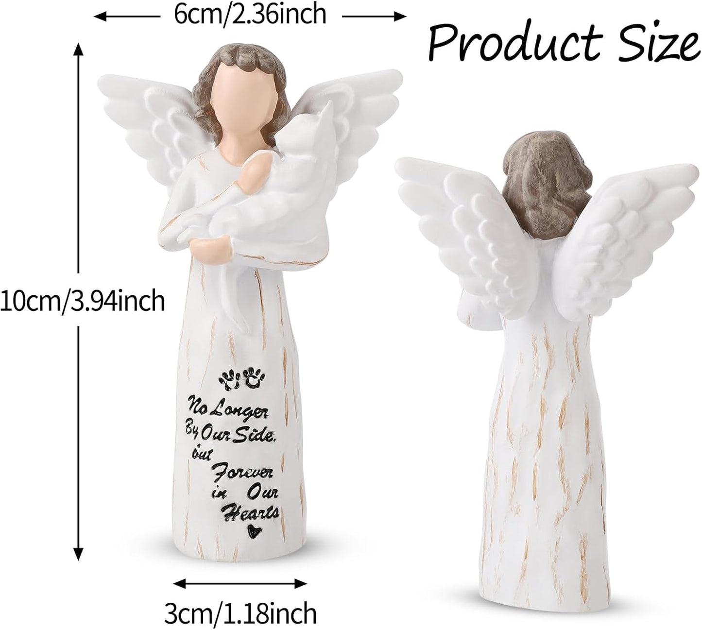 Cat Memorial Gifts, Cat Memorial Gifts for Loss of Cat, Pet Cat Remembrance Gifts, Hand-Painted Collectible Cat Angel Figurine Statue for Cat Lovers in Memory of Their Beloved Cat