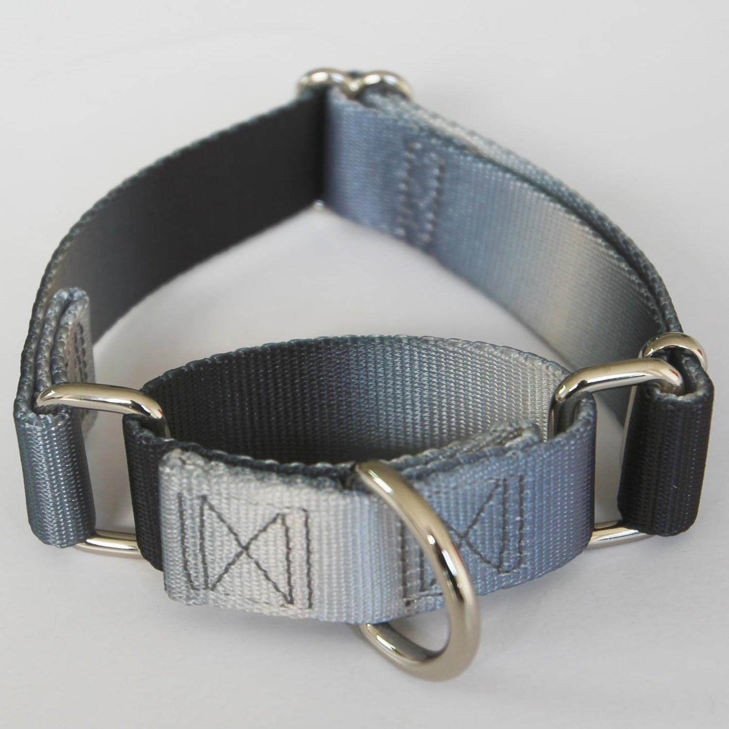 Martingale Dog Collar Colorful Gradient Fashionable - Anti-Escape Soft Durable Pets Collar for Walking Training Outdoor Daily Use -Medium, Blue Black